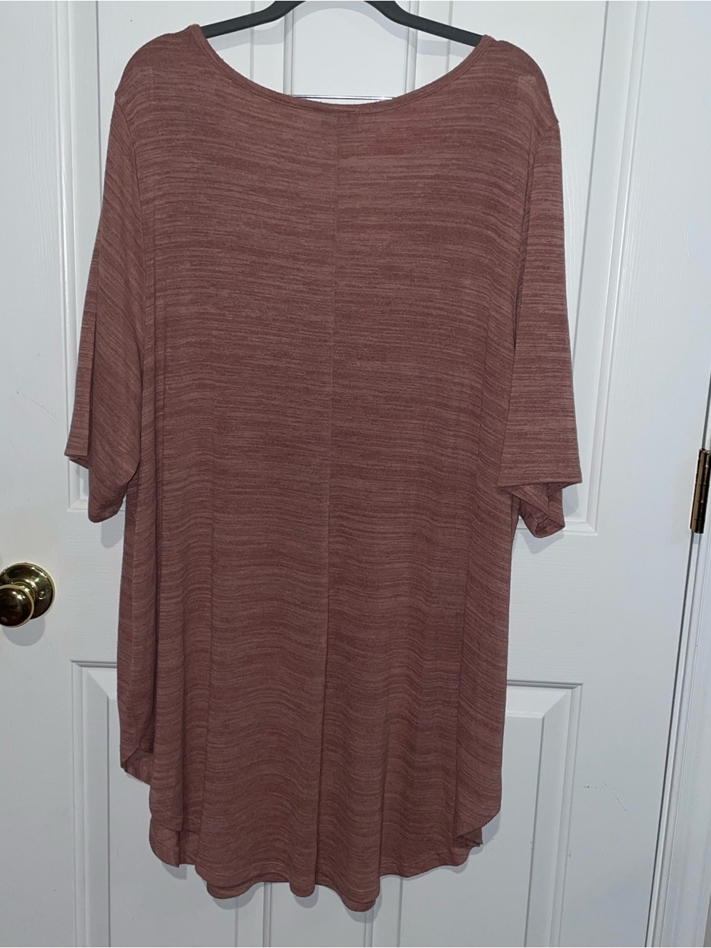 Torrid Heather Rose Pink V-Neck Tunic Top Soft Stretch Womens Plus Sz 5 X US 28 - Picture 3 of 5